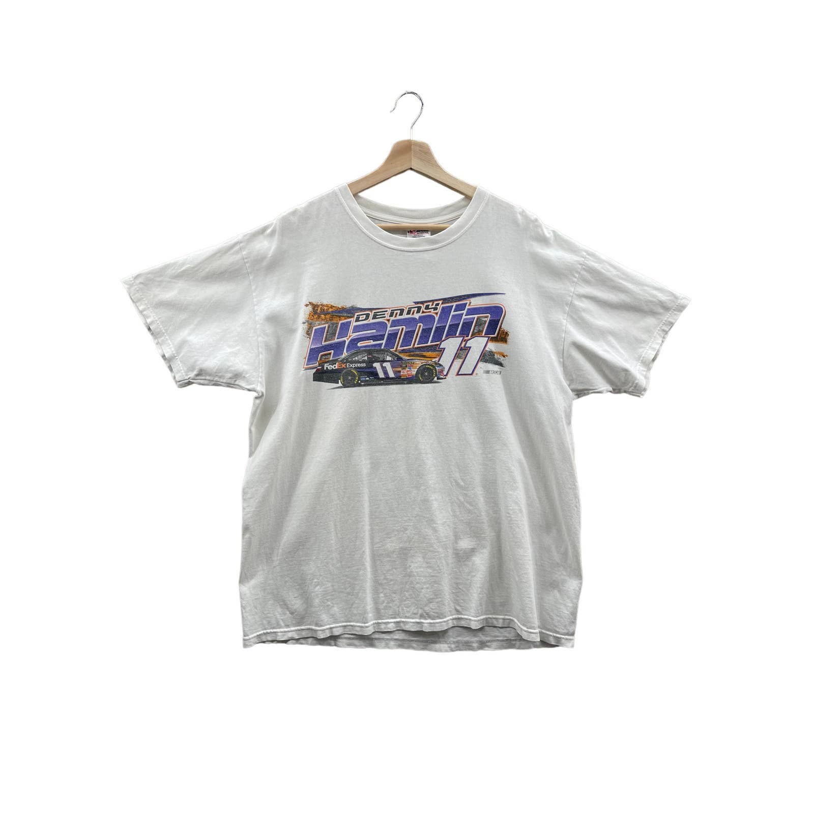 Vintage 2000 s Chase Authentics Denny Hamlin 11 Nascar Racing T