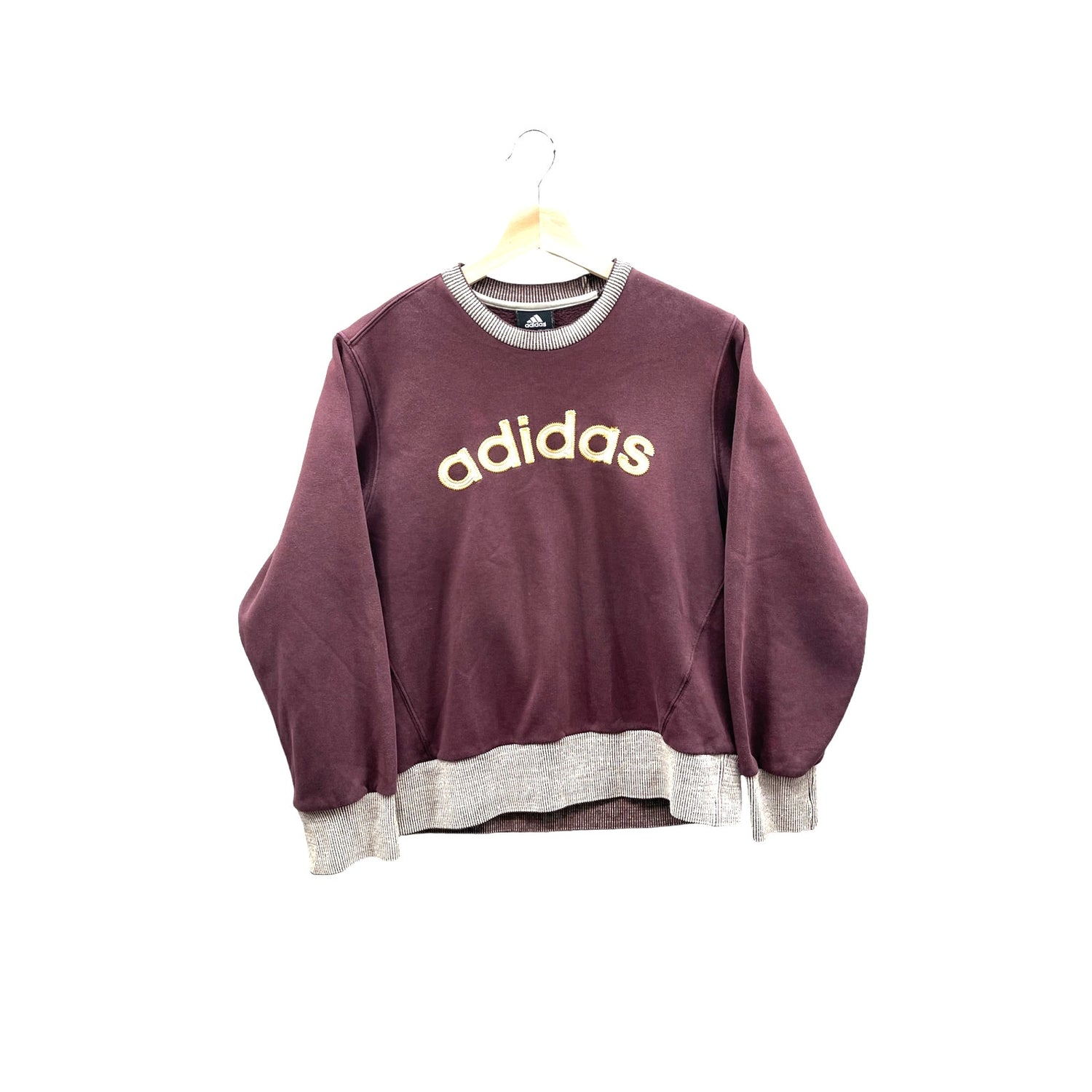 Vintage 2000's Adidas Embroidered Maroon Sweatshirt