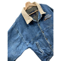 Vintage 1990's Pem Brand Mark's Hauling Denim Trucker Jacket