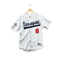 Vintage Team MLB Majestic USA Davenport Lund #8 Pinstripe Baseball Jersey