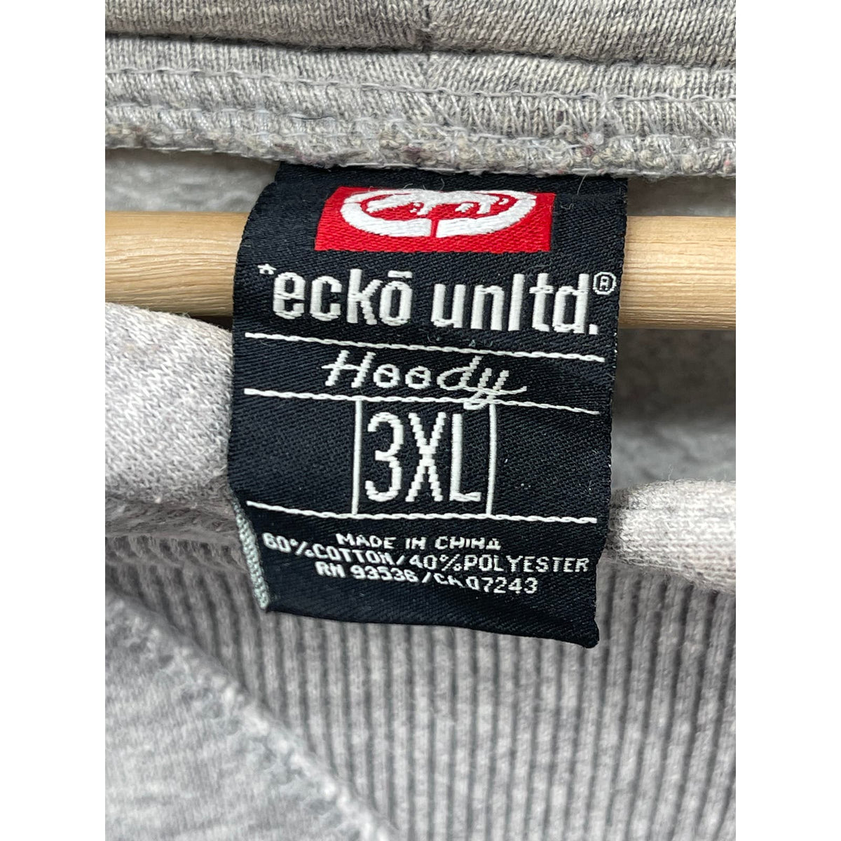 Vintage Ecko Unltd. Heavyweight Grey Reverse Weave Hoodie