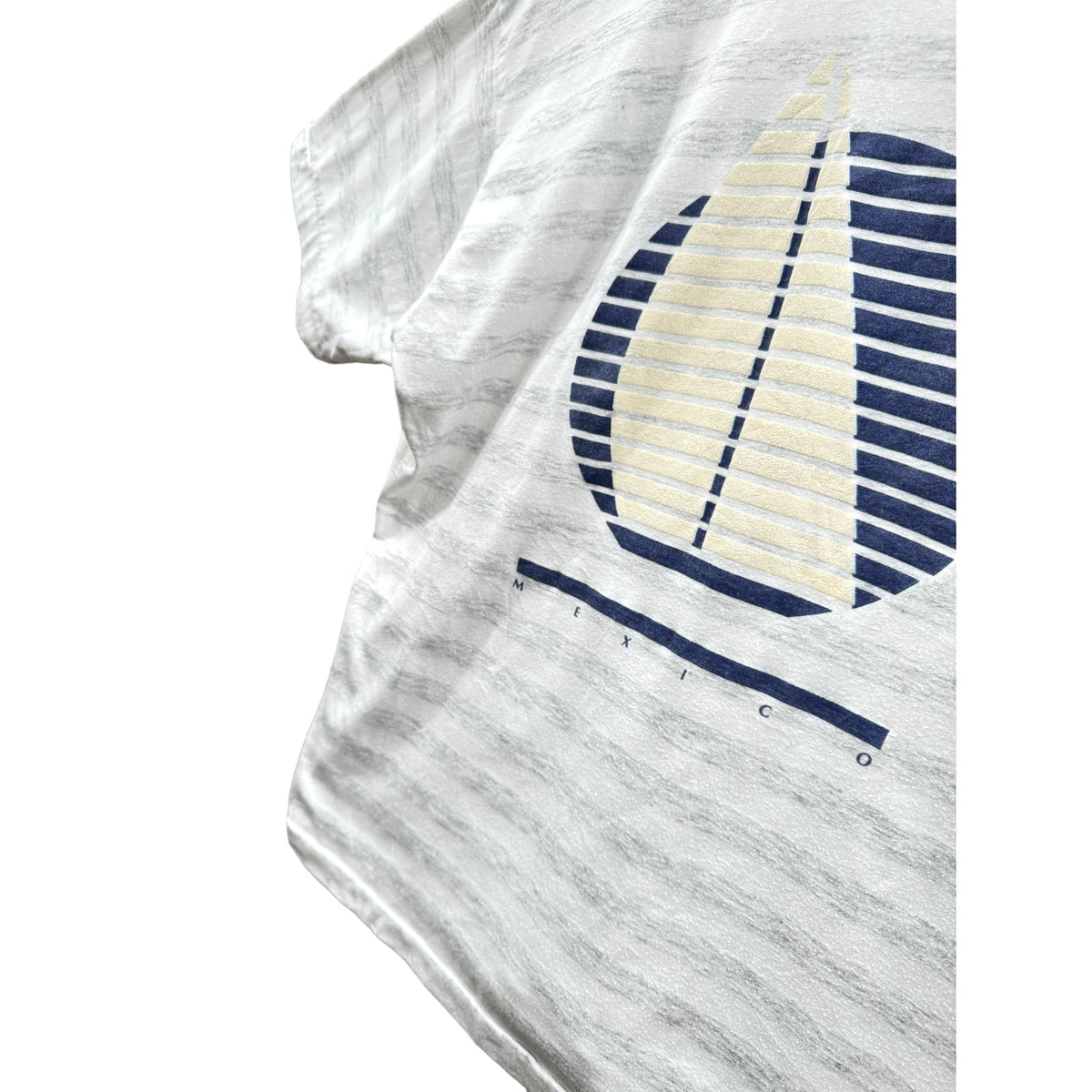 Vintage 1990s Puerto Vallarta Mexico Striped Graphic Tee