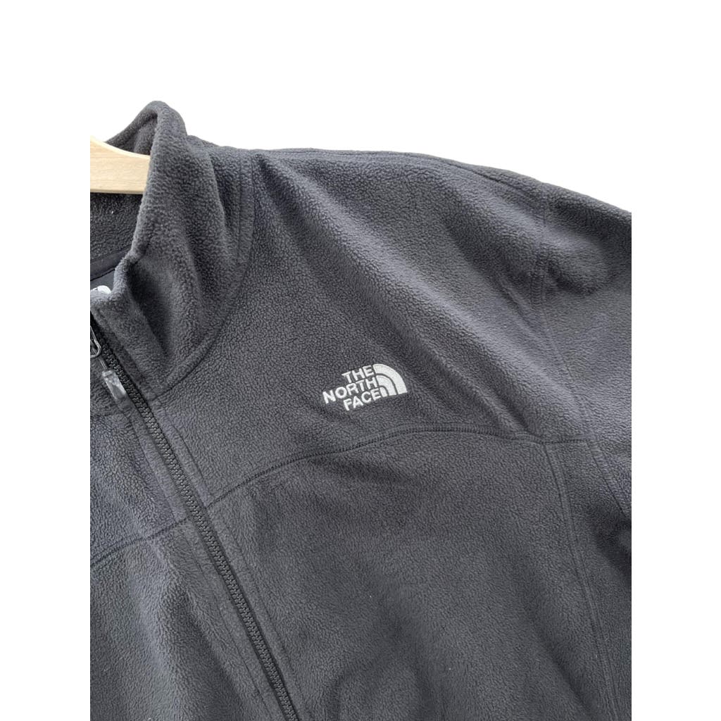 Vintage The North Face Men's Black Full Zip Fleece Jacket (XL)