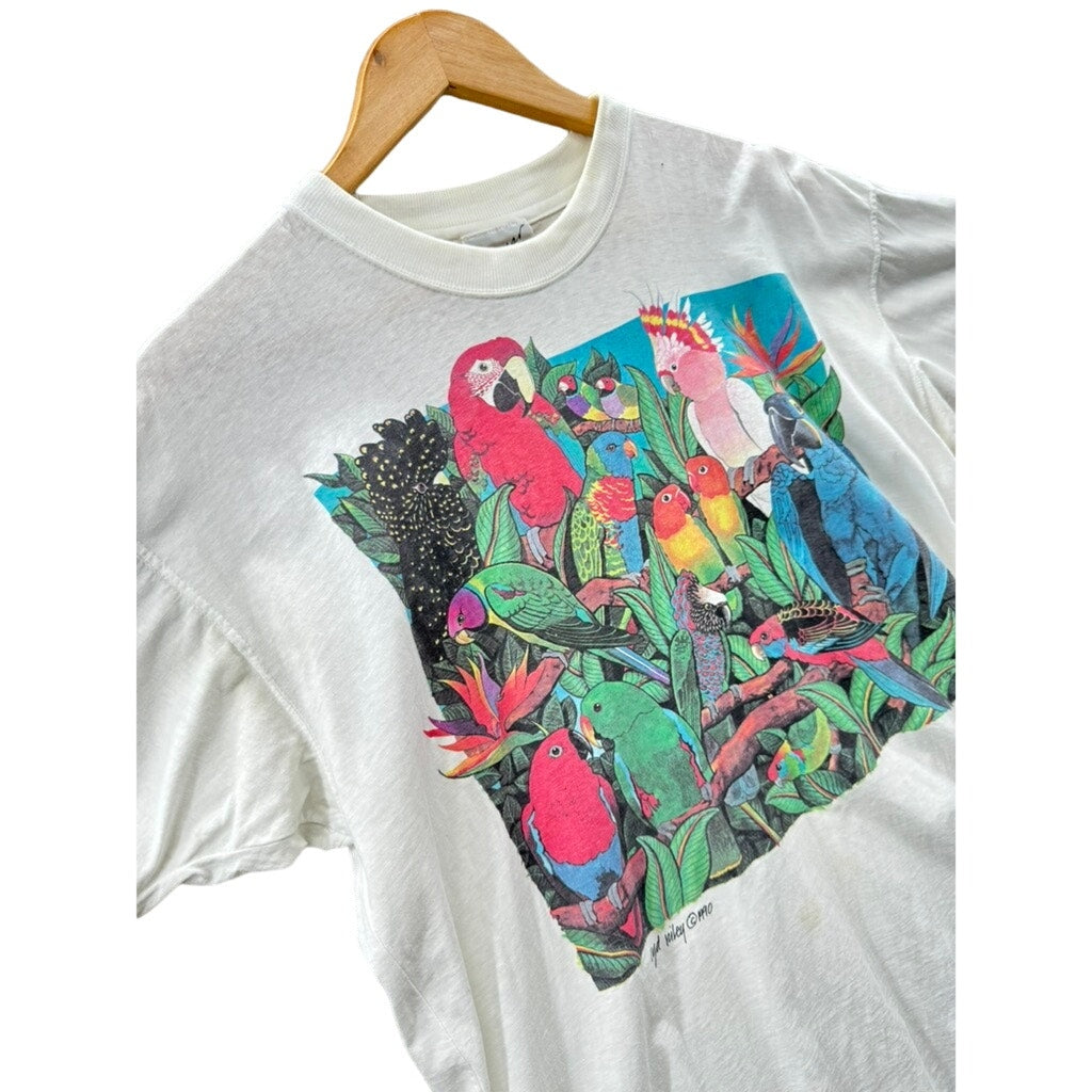 1990 Artwear Parrot Animal Graphic T-Shirt