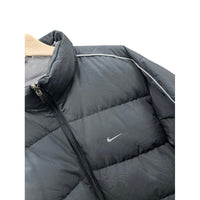 Vintage 2000's Nike Swoosh Reversible Down Puffer Striped Jacket