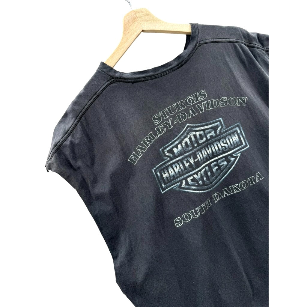 Vintage Harley-Davidson Sturgis 2012 Distressed Cut Off Tee