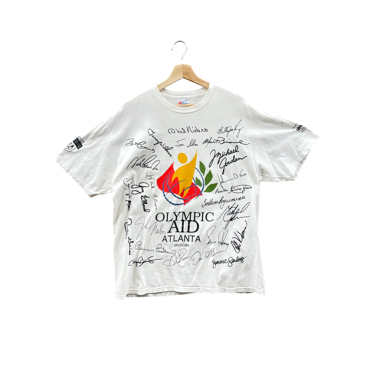 Vintage 1990's Hanes Olympic Aid Atlanta Signature Graphic Tee