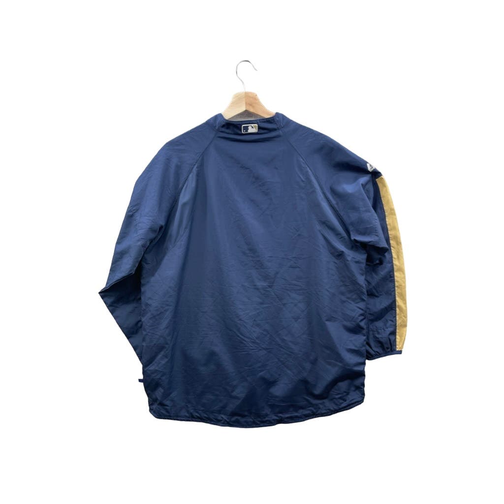 Majestic Milwaukee Brewers Cool Base 1/4 Zip Pullover Windbreaker