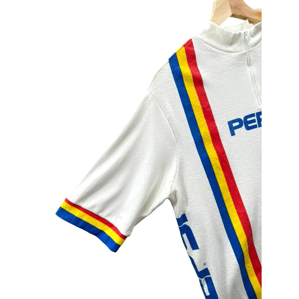 Vintage 1990's Pepsi 1/4 Zip Biking Cycling Shirt