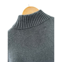 Vintage Ralph Lauren Men's Dark Gray 1/4 Zip Pullover Sweater