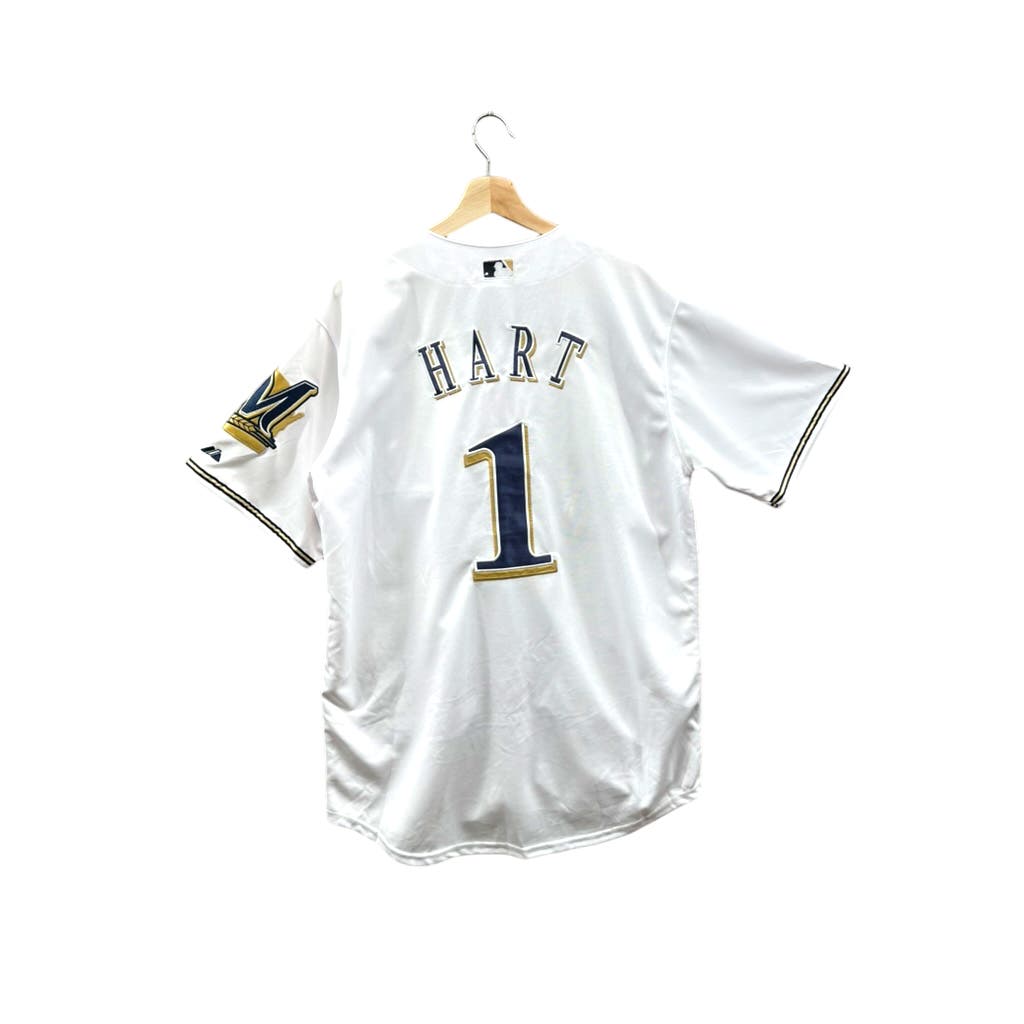 Majestic Authentic Milwaukee Brewers Hart #1 Baseball Jersey