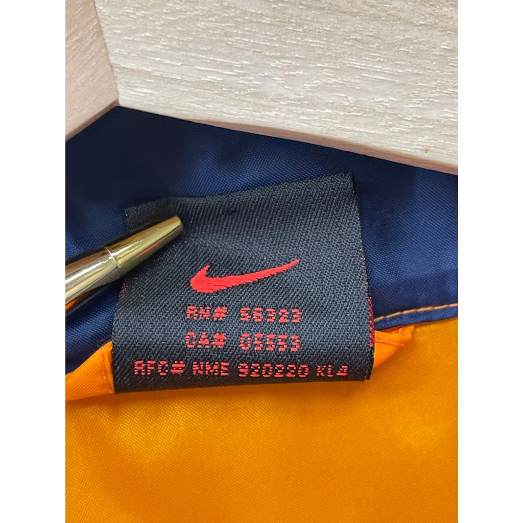 Vintage 1990's Nike Neon Orange/Navy Lightweight Windbreaker