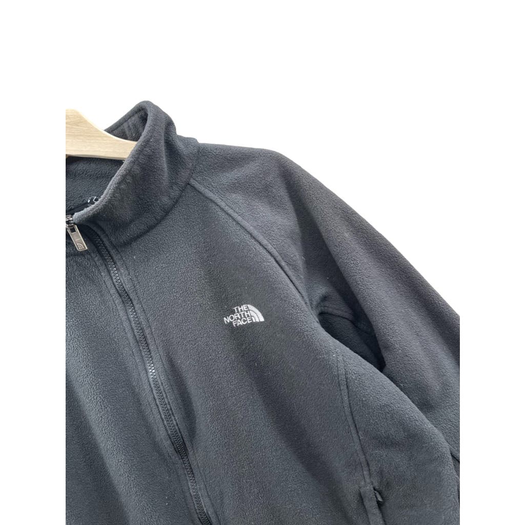 Vintage The North Face Men's Black Full Zip Fleece Jacket (L)