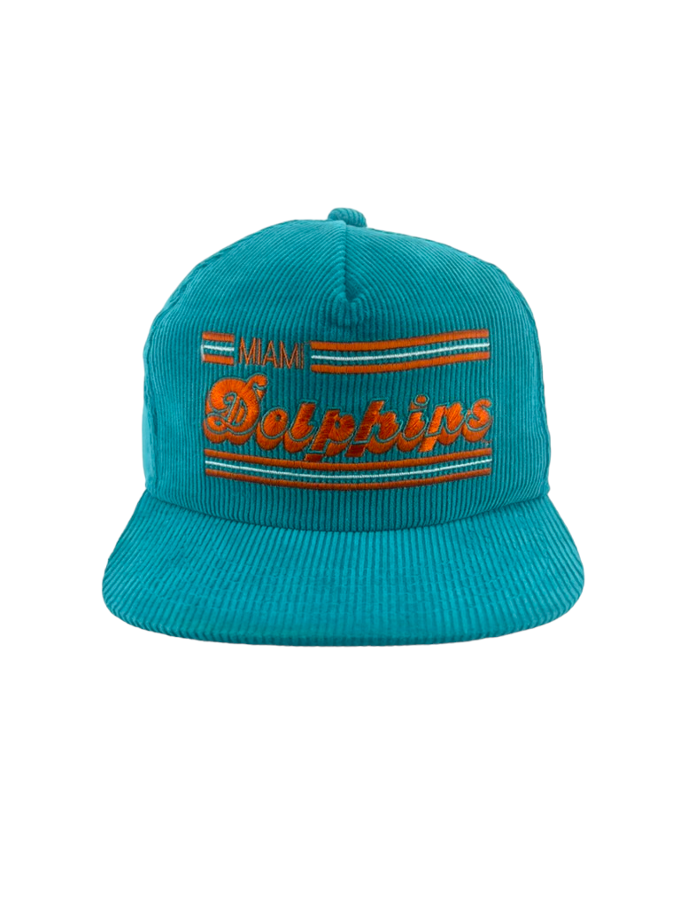 Vintage 1990's Miami Dolphins Drew Pearson Corduroy Snapback Hat