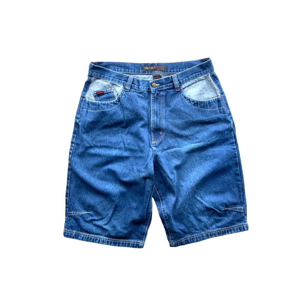 Vintage 90's Fubu The Collection Baggy Denim Jean Shorts