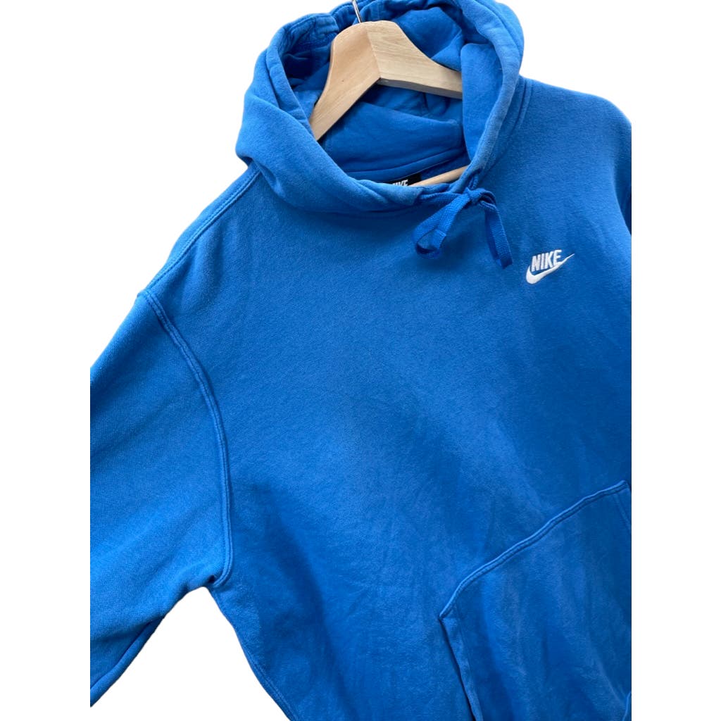 Nike Men's Essential Cobalt Blue Embroidered Swoosh Hoodie