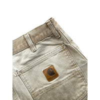 Vintage 1990's Carhartt Distressed Tan Carpenter Shorts