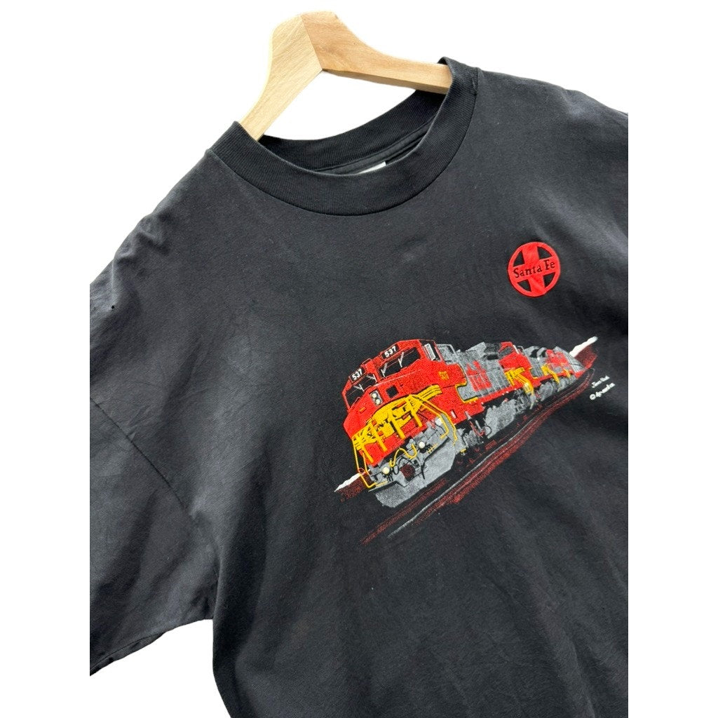 Vintage 1990's Santa Fe Railroad Train Graphic Tee