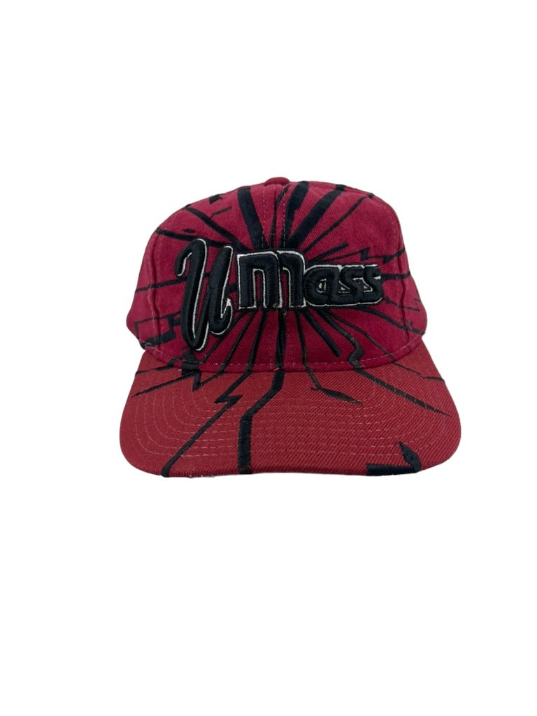 Vintage 1990's UMass Minutemen Starter Shockwave Snapback Hat