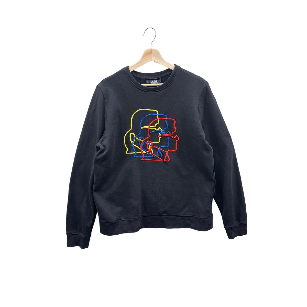 Vintage Karl Lagerfeld Abstract Graphic Embroidered Crewneck