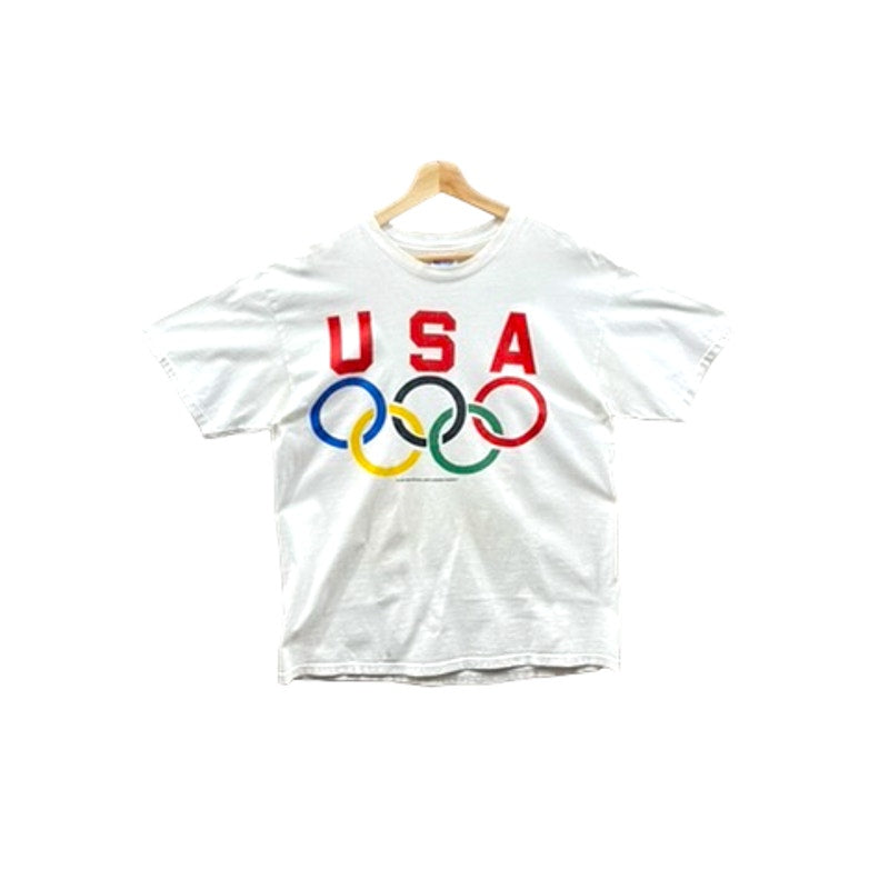 Vintage 1990's Hanes USA Olympics Official Graphic Logo Tee