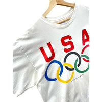 Vintage 1990's Hanes USA Olympics Official Graphic Logo Tee