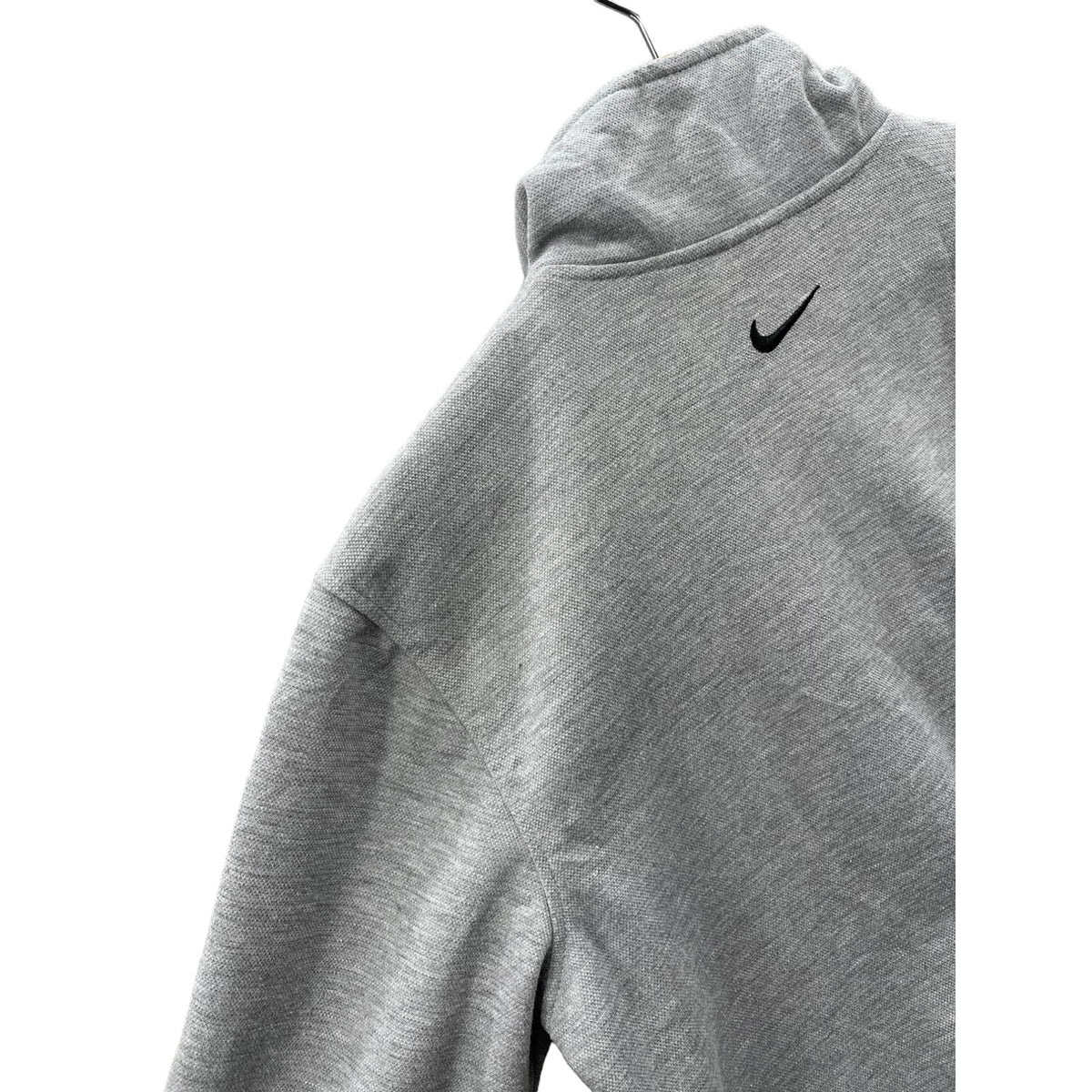 Vintage 2000's Nike Men's FitDry Swoosh Grey 1/4 Zip Pullover