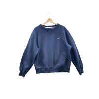 Vintage 2000's Nike Navy Essential Swoosh Crewneck