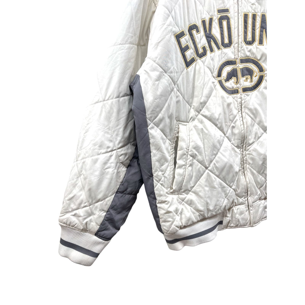 Vintage Ecko Unltd. Quilted Satin Bomber Varsity Jacket