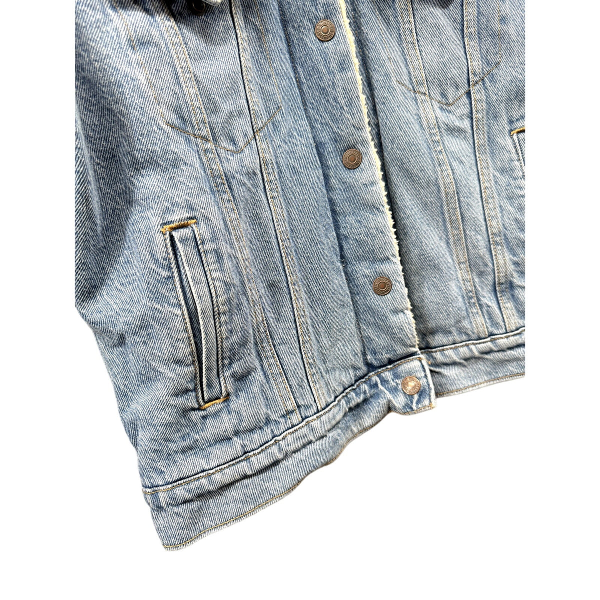 Levi's Women's Studded Sherpa Lined Denim Trucker Jacket