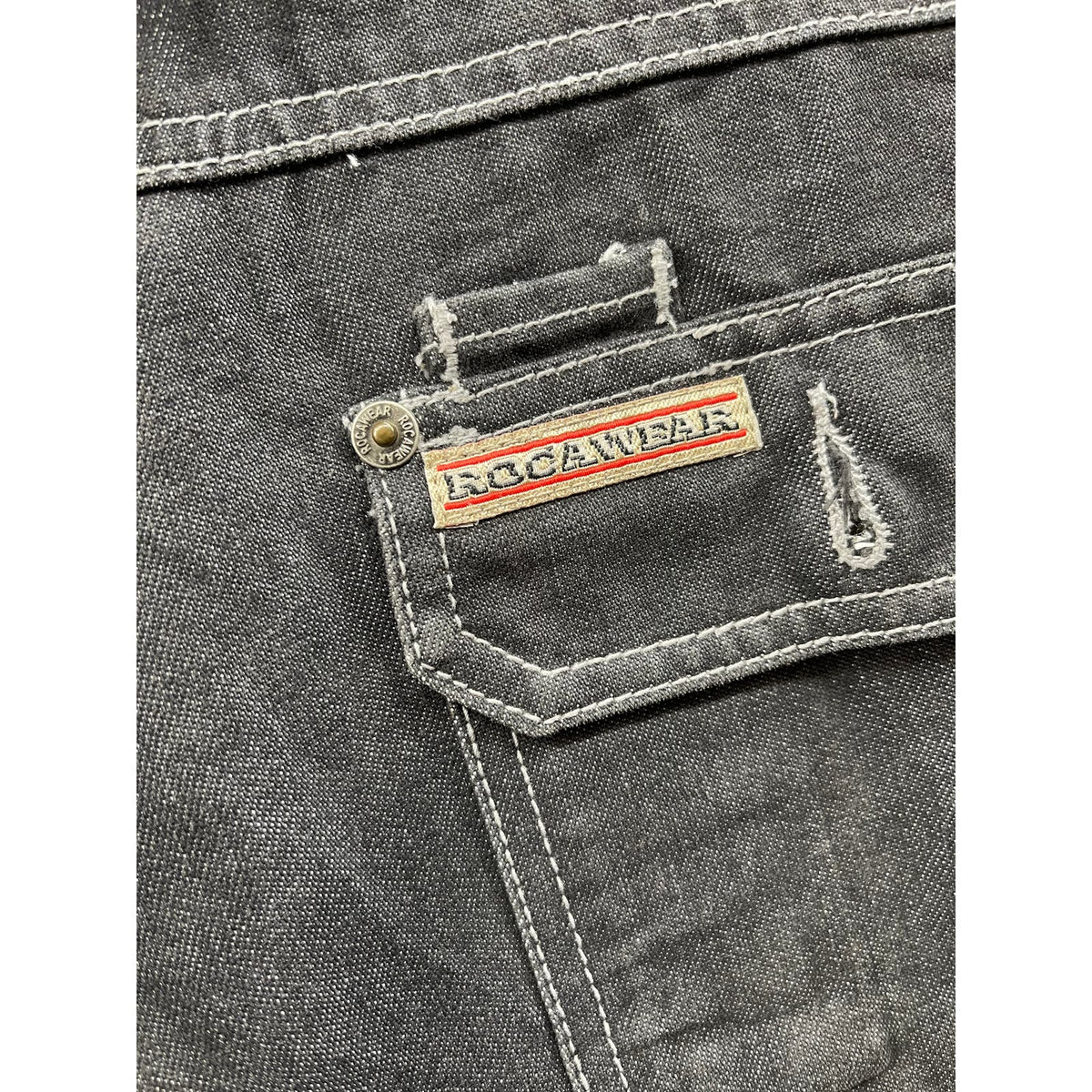 Vintage 1990's Rocawear Dark Washed Indigo Denim Workwear Jacket