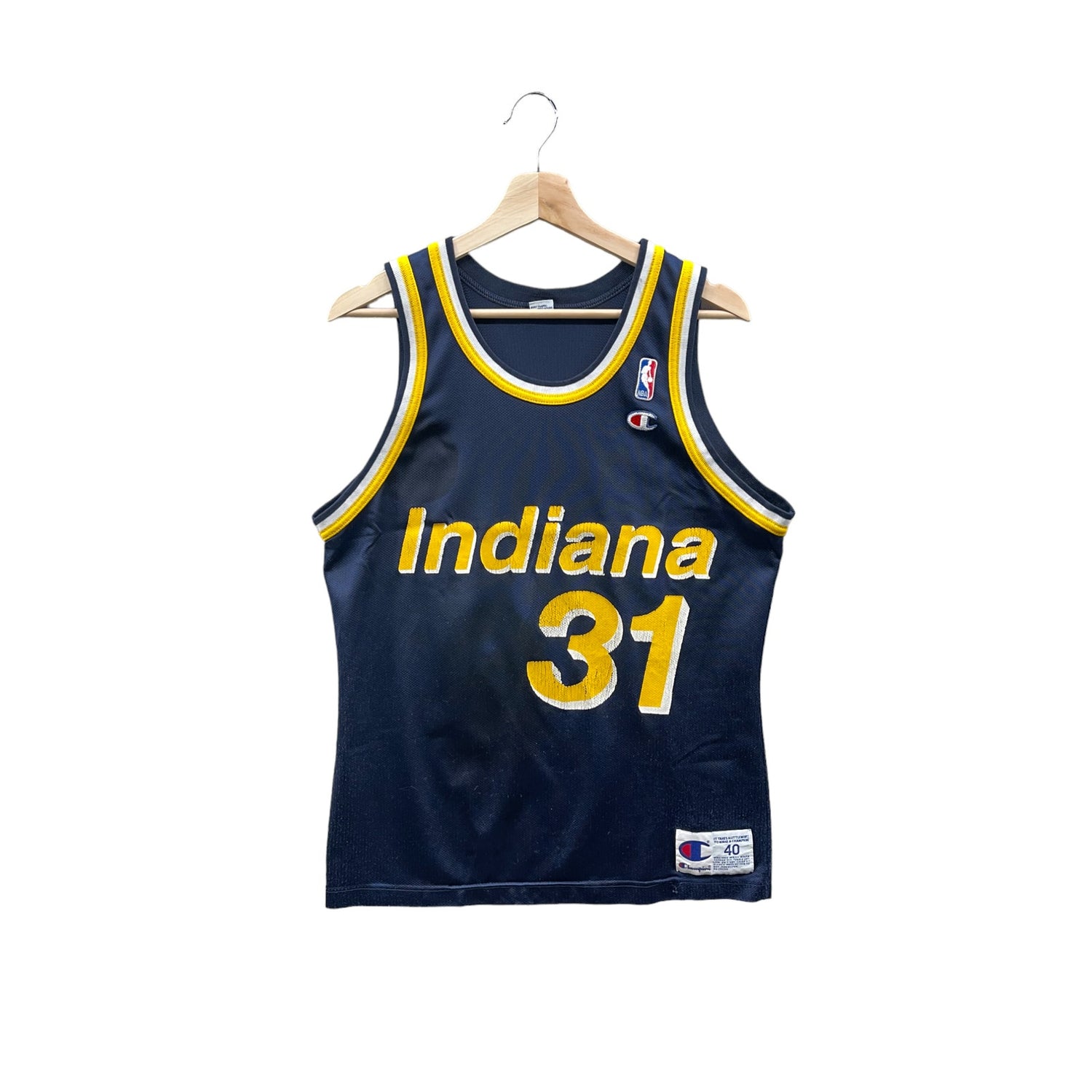 Vintage 1990's Champion Indiana Pacers Reggie Miller #31 NBA Jersey