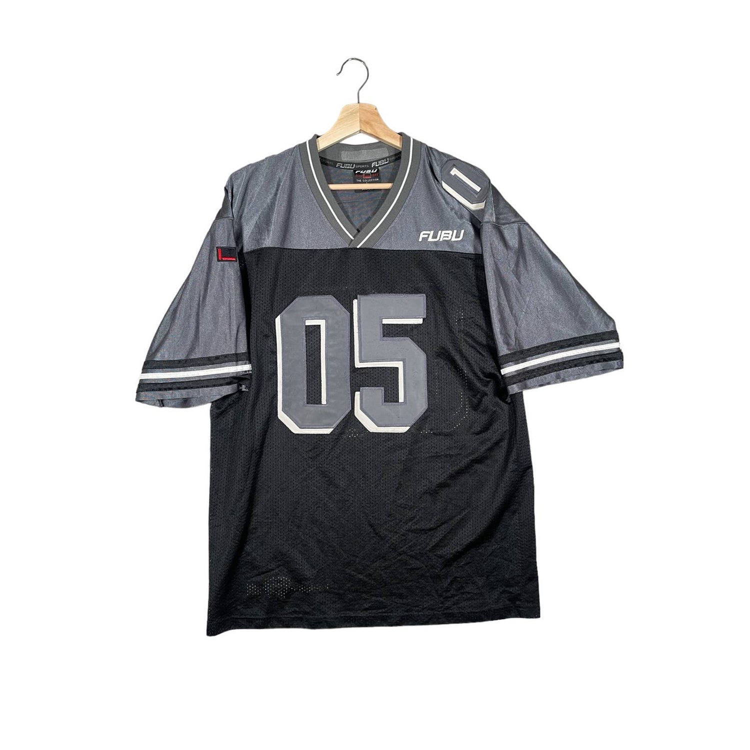 Y2K Fubu Sports Collection Black Football Mesh Jersey