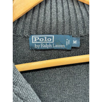 Vintage Ralph Lauren Men's Dark Gray 1/4 Zip Pullover Sweater