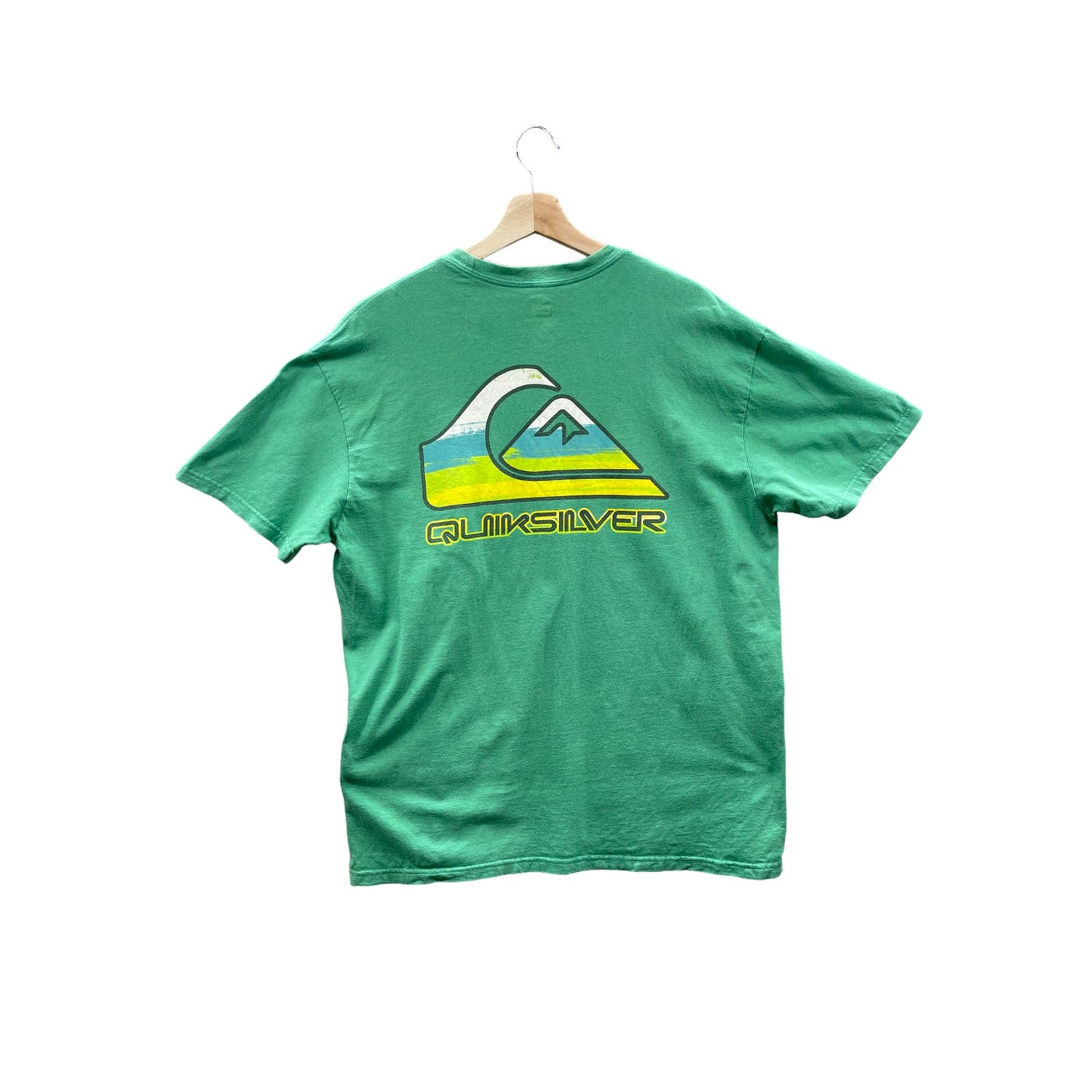 Vintage Quiksilver Surfwear Green Graphic T-Shirt