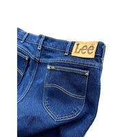 Vintage 1990's Lee Men's Dark Indigo Blue Denim Jeans