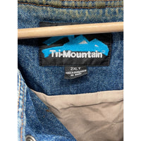 Vintage 1990's Tri-Mountain Marathon Two-Tone Denim Varsity Jacket