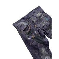 Vintage Bar Magic of Denim Men's Distressed Embroidered Denim Jeans