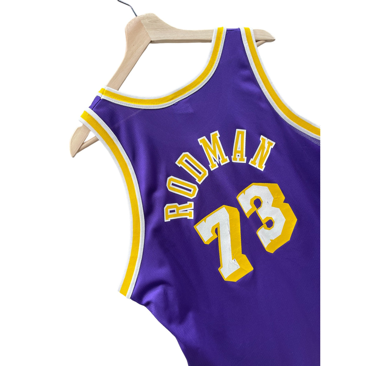 Vintage 1990's Champion LA Lakers Rodman #73 NBA Jersey