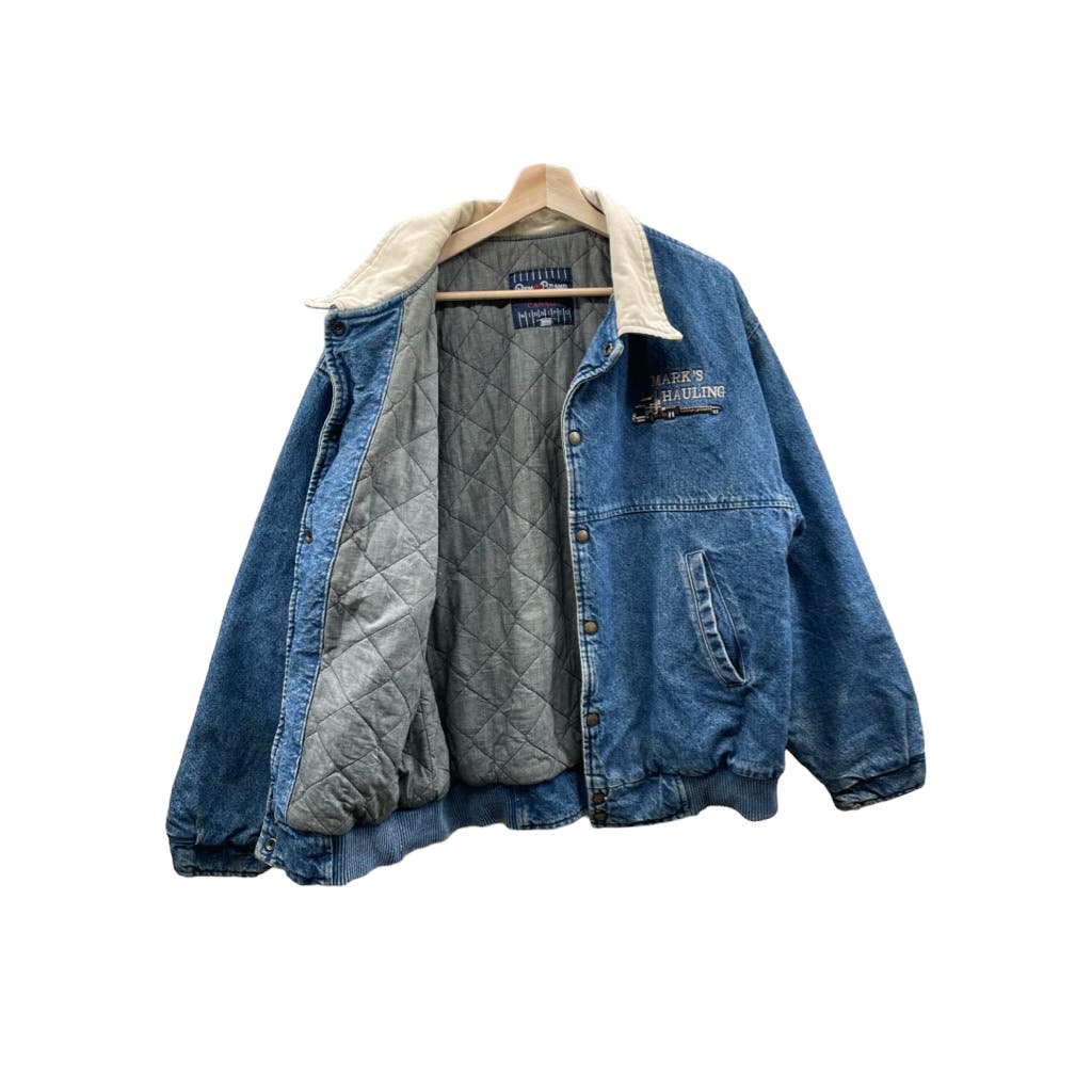 Vintage 1990's Pem Brand Mark's Hauling Denim Trucker Jacket