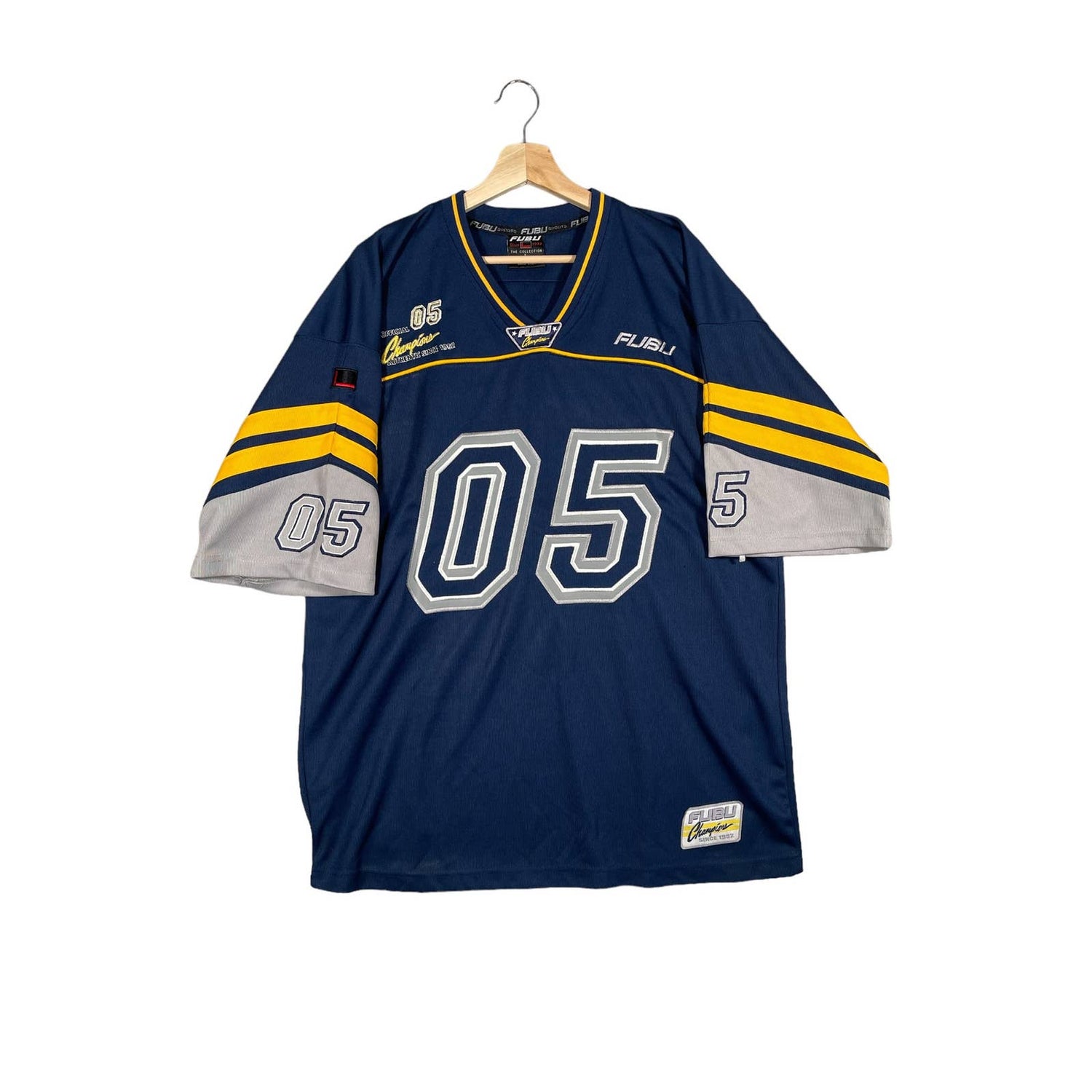 Y2K Fubu Sports Collection Navy Football Mesh Jersey