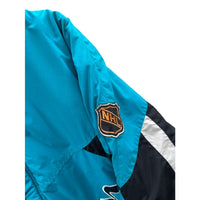 Vintage 1990's San Jose Sharks NHL Quilted Hooded Jacket