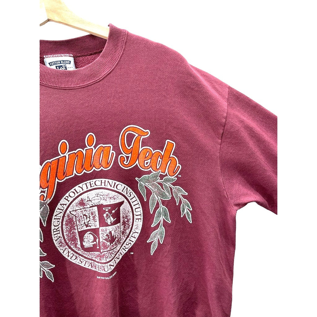 Vintage 1990's Virginia Tech University Crest Logo Sweatshirt