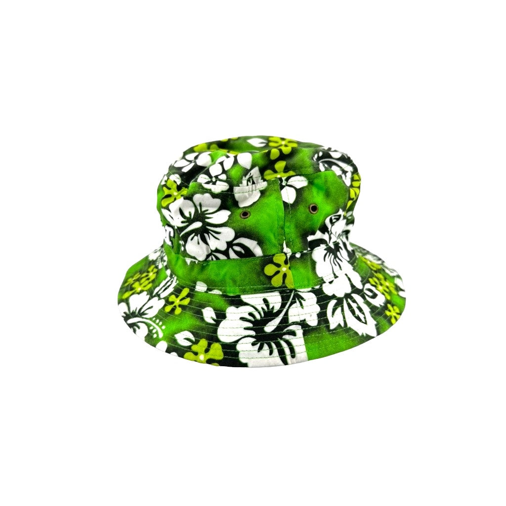 Vintage Pucker Hawaiian Floral Print Bucket Hat