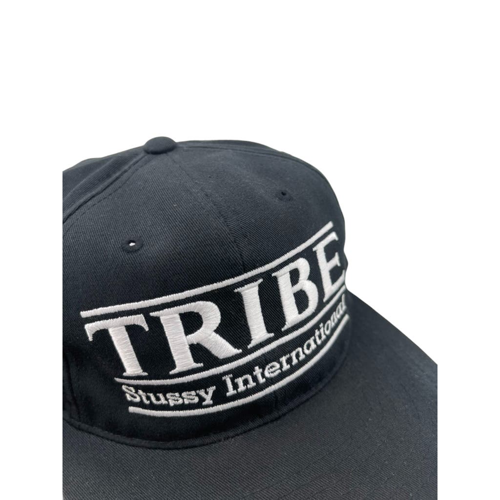 Stussy Tribe International Black Twill Snapback Hat