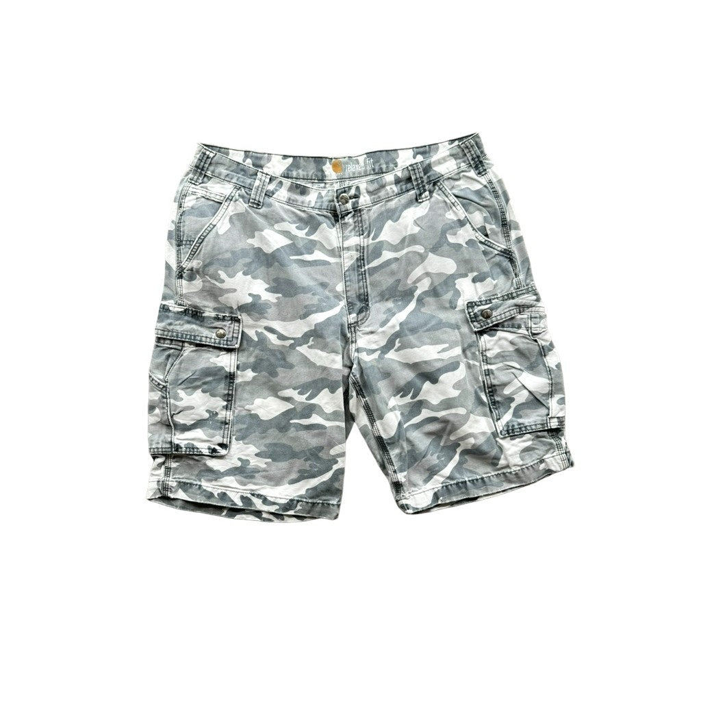 Vintage Carhartt Distressed Relaxed Fit Light Camo Cargo Shorts 40W