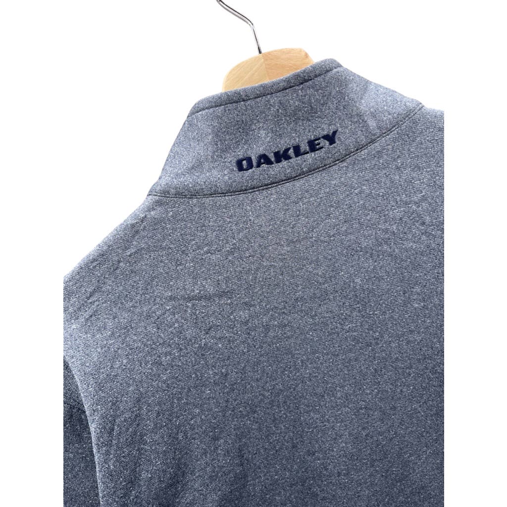 Oakley Men's Blue Embroidered Logo 1/4 Zip Fleece Pullover