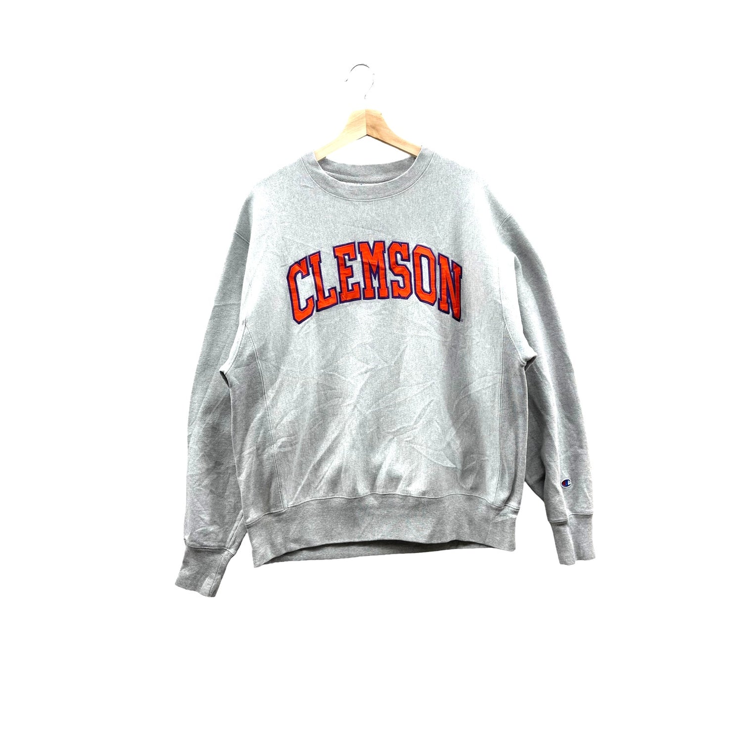 Vintage 1990's Champion Reverse Weave Clemson Embroidered College Crewneck