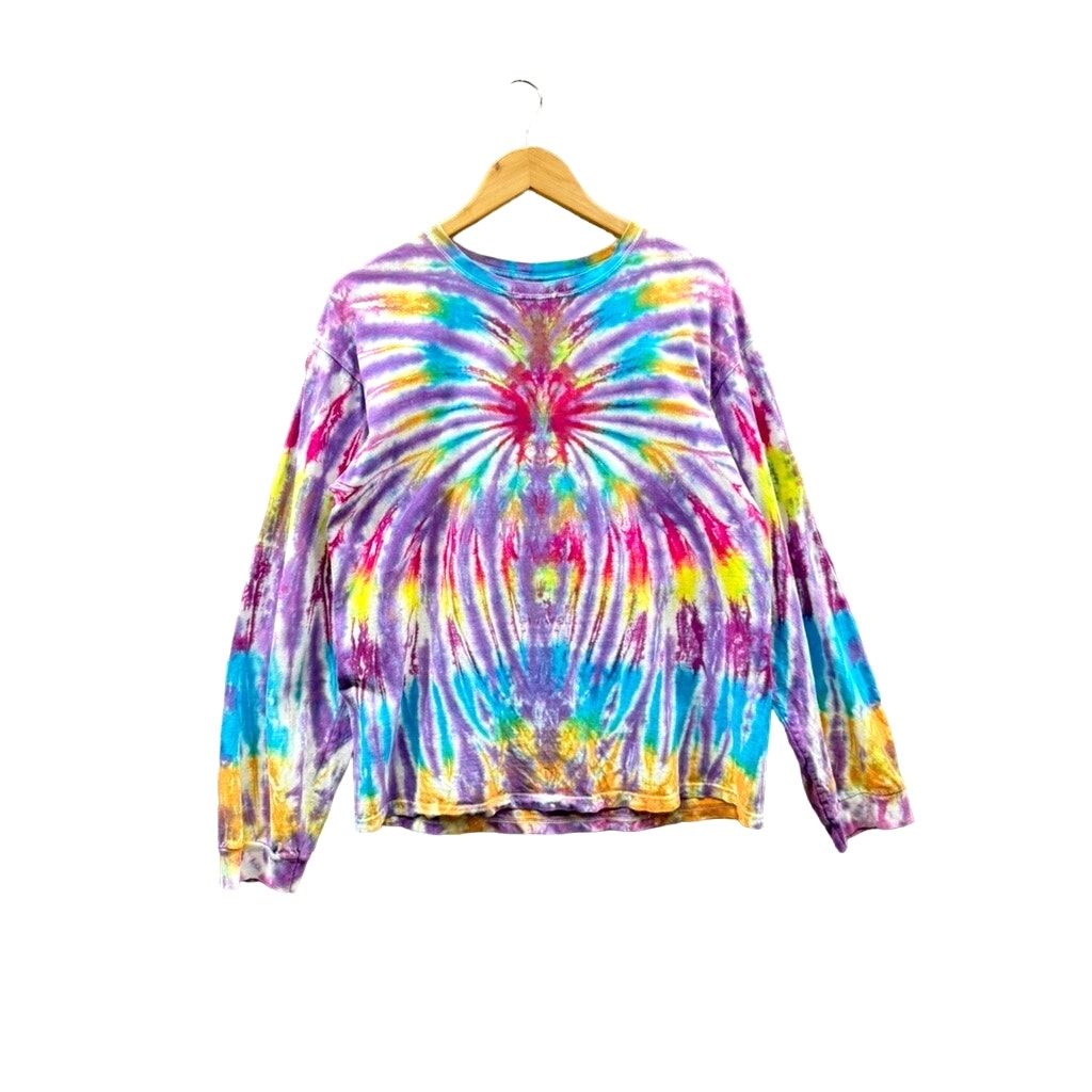 1990's Anvil Multicolor Tie Dye L/S Graphic T-Shirt