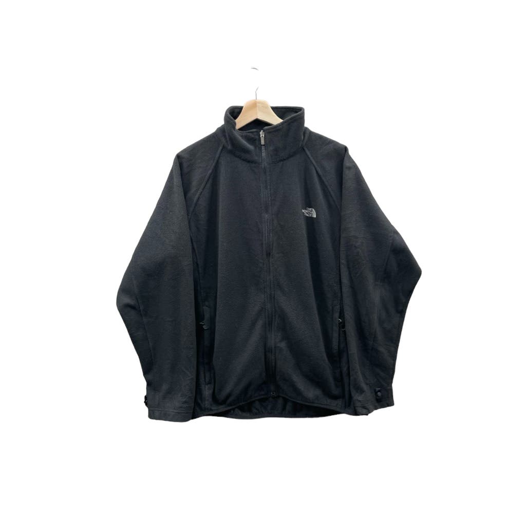 Vintage The North Face Men's Black Full Zip Fleece Jacket (L)